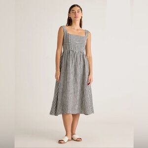 NWOT Quince 100% Linen Fit & Flare Midi Dress - Small